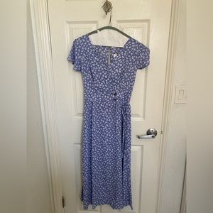 Blue floral maxi dress